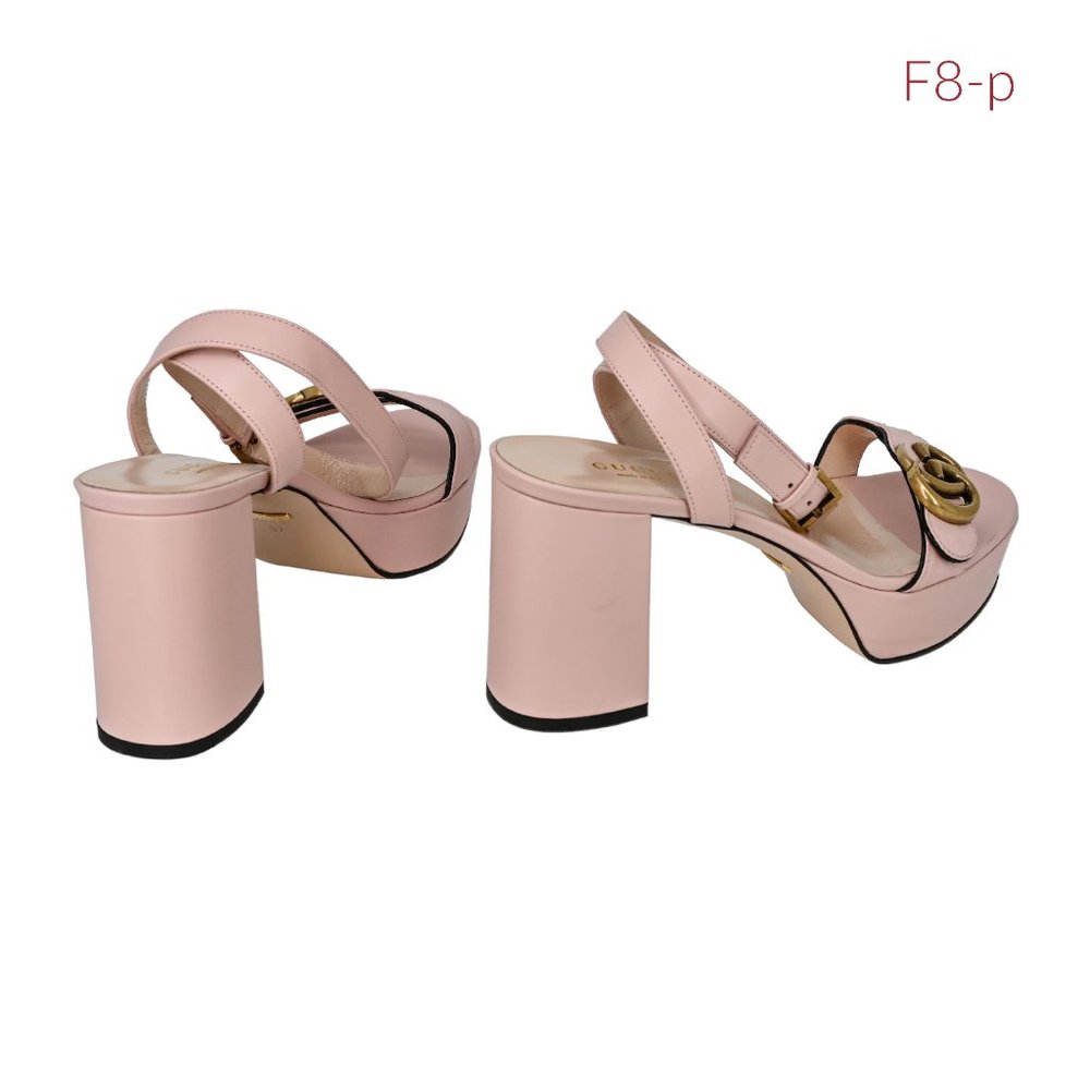 Gucci GG Marmont Leather Platform Sandals - Picture 7 of 16